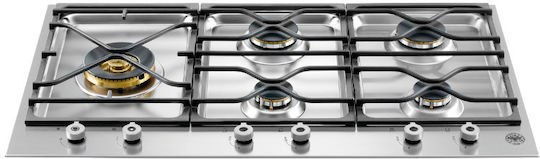 Bertazzoni Εστία Υγραερίου Αυτόνομη Inox 89x52εκ. Ασημί