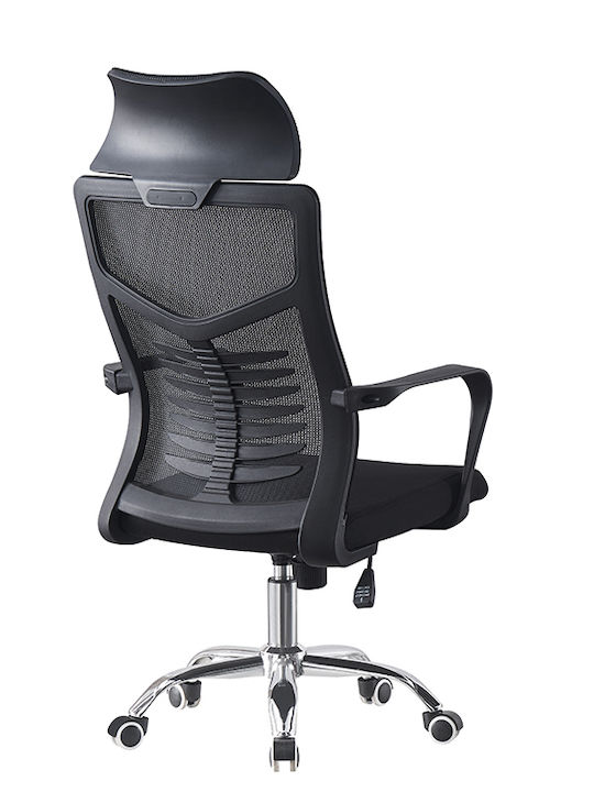 Lines Office Chair with Fixed Arms Black Klikareto