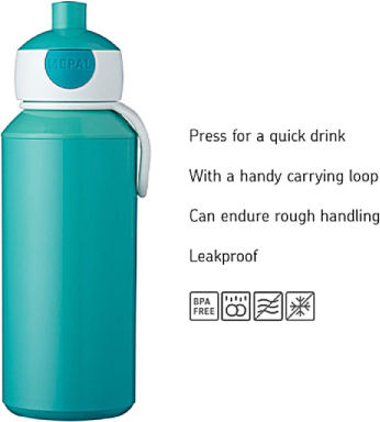 Mepal Παιδικό Παγούρι Πλαστικό με Καλαμάκι Non Spill 400ml