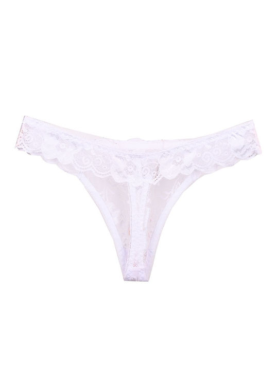 String with lace white White