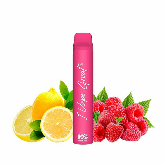 IVG Bar Plus Einweg E-Zigarette 800 Züge Beeren-Limonade-Eis 2ml 20mg Berry Lemonade Ice Rosa 1Stück