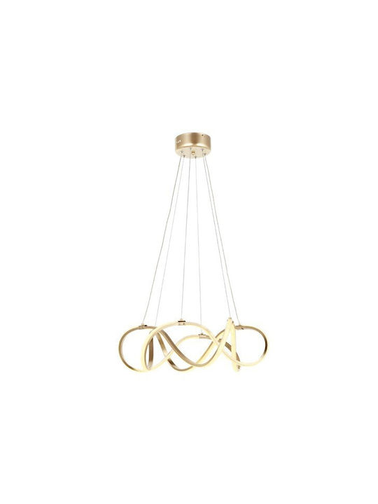 Eurolamp Pendant Light LED Suspension with Warm to Cool White Light Gold