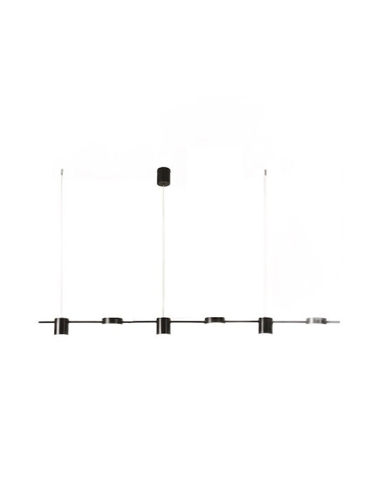 Eurolamp Pendant Light Black LED with Warm White Light Rail 153x10x150cm