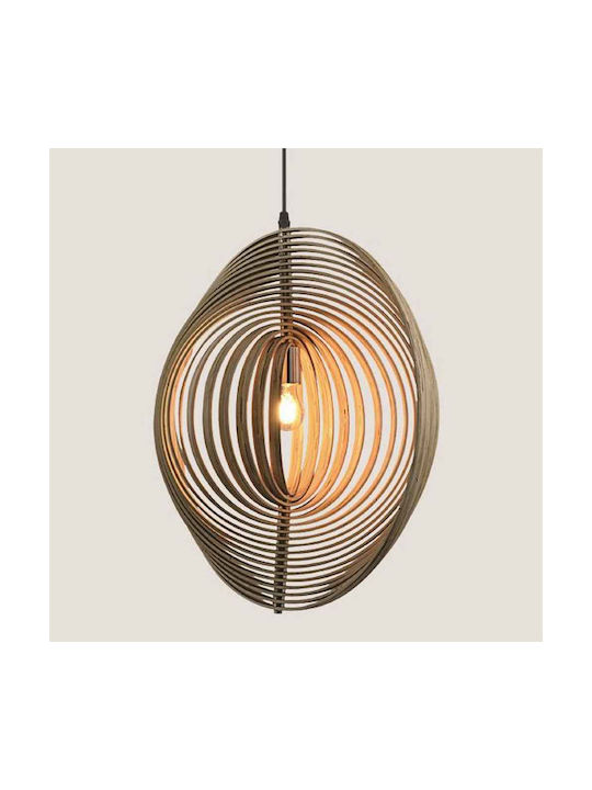 Eurolamp Pendant Light Suspension for Socket E27 Brown