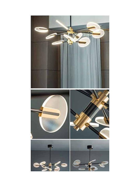 Eurolamp Pendant Light Black LED with Warm to Cool White Light 88x65x78cm