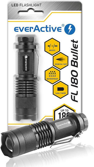 everActive Φακός LED IPX4 με Μέγιστη Φωτεινότητα 200lm 14500