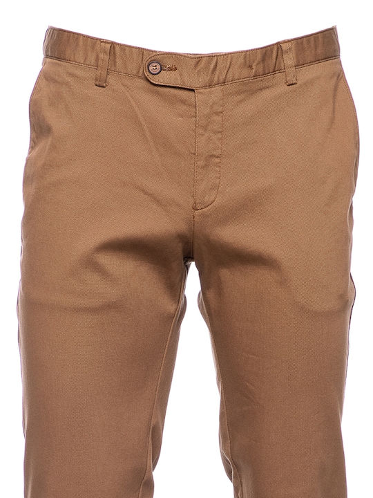 Hose Chino Elastisch in Schlanker Passform Camel