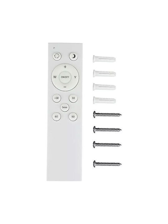 V-TAC Ceiling Mount Light 46.5cm White with Integrated LED and Remote Control