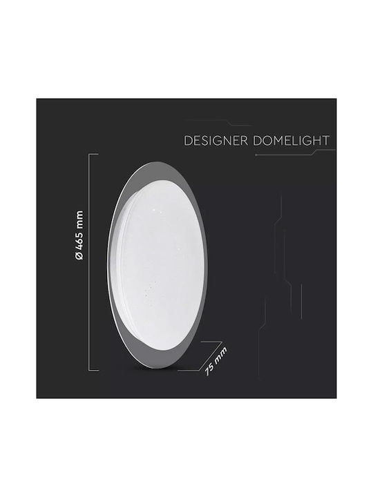 V-TAC Ceiling Mount Light 46.5cm White with Integrated LED and Remote Control
