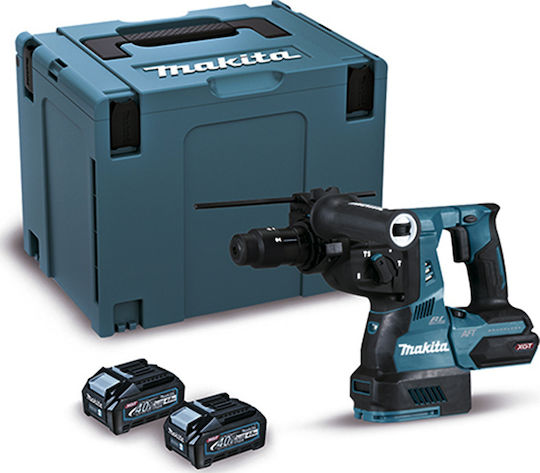 Makita XGT Κρουστικό Σκαπτικό Πιστολέτο Μπαταρίας Brushless 40V 2x4Ah με Υποδοχή SDS Plus HR002GM202