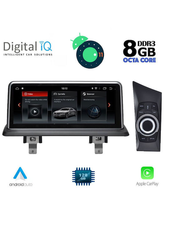 Digital IQ Car Audio System for BMW Series 1 / E81 2004-2008 (Bluetooth/USB/AUX/WiFi/GPS/Apple-Carplay/CD) with Touch Screen 10.25"