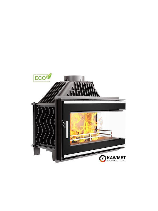 Kawmet W16 PB Eco Șemineu cu inserție Lemn 13.5kW Colțul din dreapta cu o ușă care se deschide