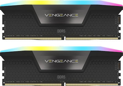 Corsair Vengeance RGB 32GB DDR5 RAM με 2 Modules (2x16GB) και Ταχύτητα 5600 για Desktop