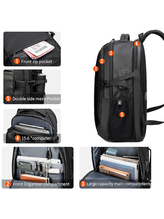 Arctic Hunter B00388 Wasserdicht Tasche Rucksack für Laptop 15.6" in Blau Farbe