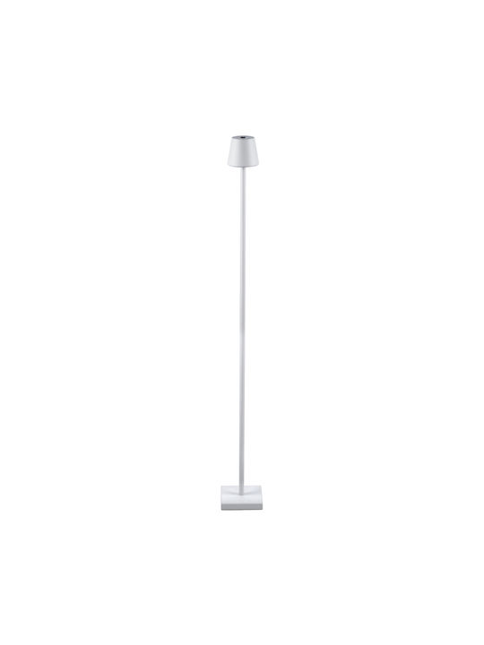 GloboStar Nega Outdoor Floor Lamp LED 2.2W with Warm White Light IP44 White