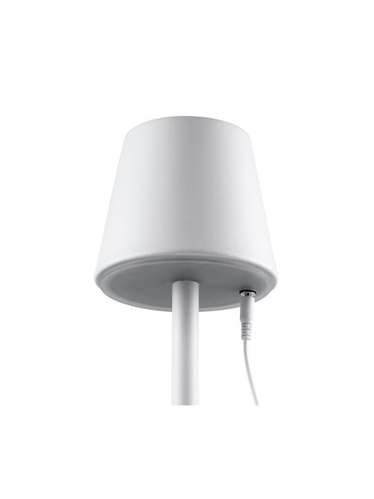GloboStar Nega Outdoor Floor Lamp LED 2.2W with Warm White Light IP44 White