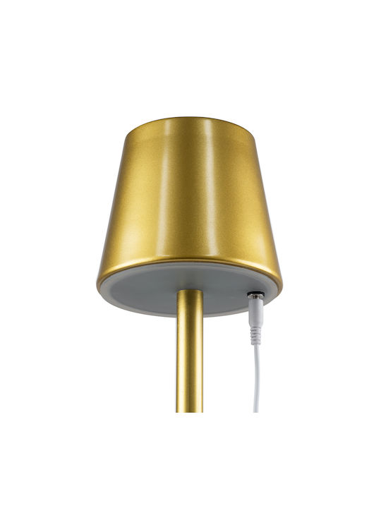 GloboStar Nega Outdoor Floor Lamp LED for Outdoor Space 2.2W with Warm White Light IP44 Gold