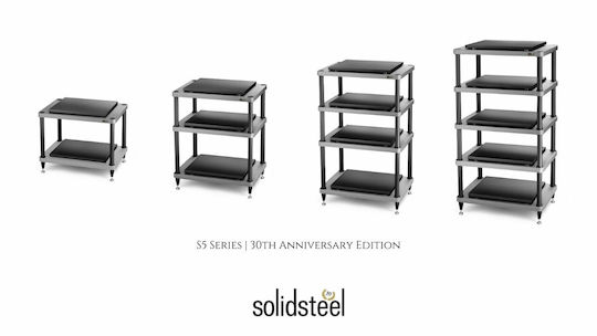 Solidsteel S5-3 Стелаж 3 нива Черен 58.4x75.5x43см