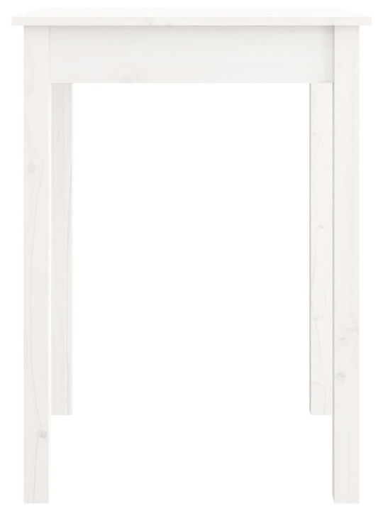 Square Table Kitchen from Solid Wood White 55x55x75cm