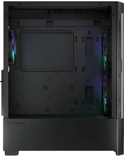 Cougar Duoface RGB Gaming Midi Tower Computer Case with Side Window Black