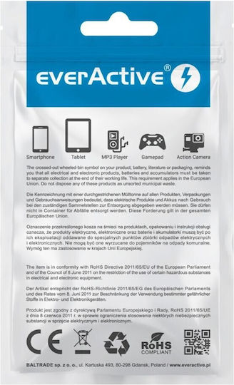 everActive CBB-1CB Braided USB 2.0 Cable USB-C male - USB-A Black 1m