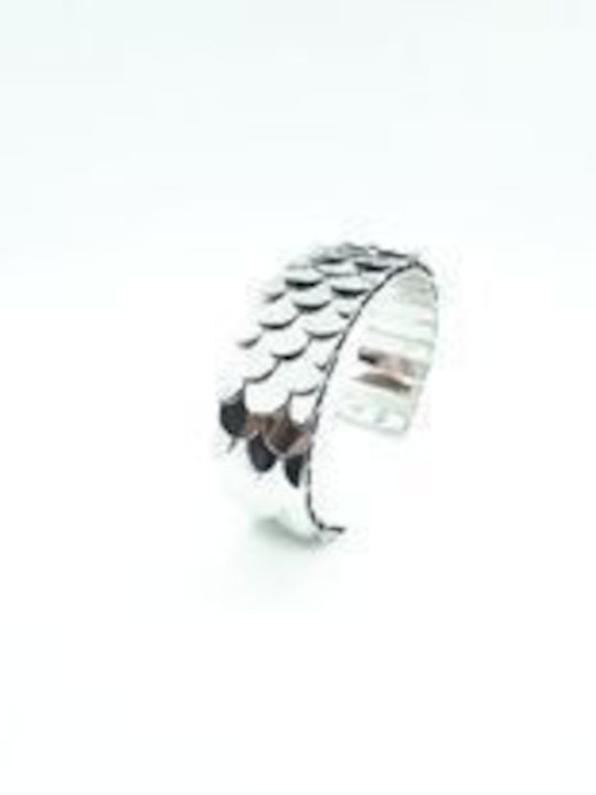 Women's bracelet silver scales, made of brass alloy.