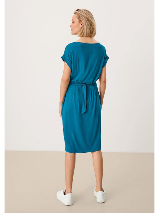 S.Oliver Summer Midi Dress Turquoise