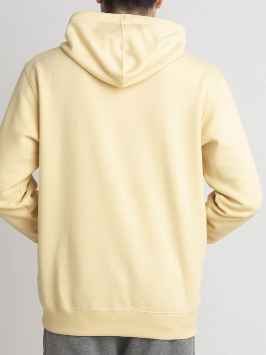 Russell Athletic Men's Sweatshirt with Hood and Pockets Yellow