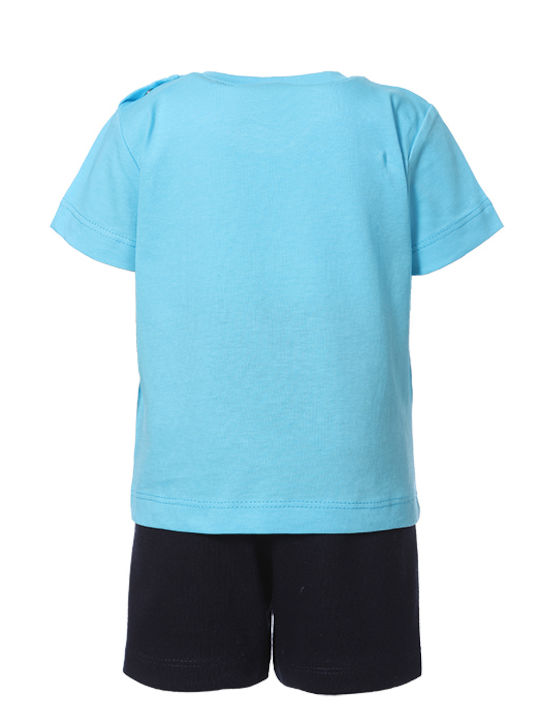 Matoufrance Kinder Set mit Shorts Sommer 2Stück Hellblau