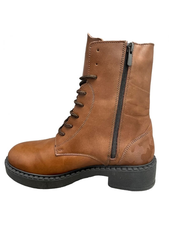 Boxer Leather Women's Ankle Boots Tabac Brown