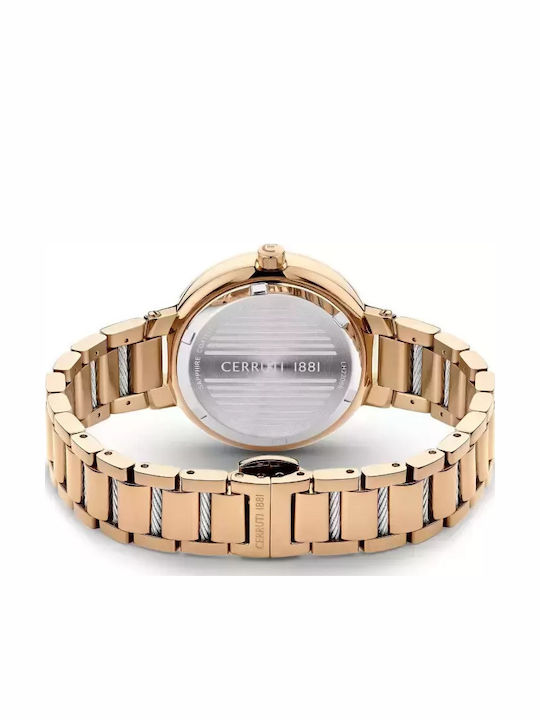 Cerruti Gardena Ceas de Damă cu Rose Gold Brățară Metalică