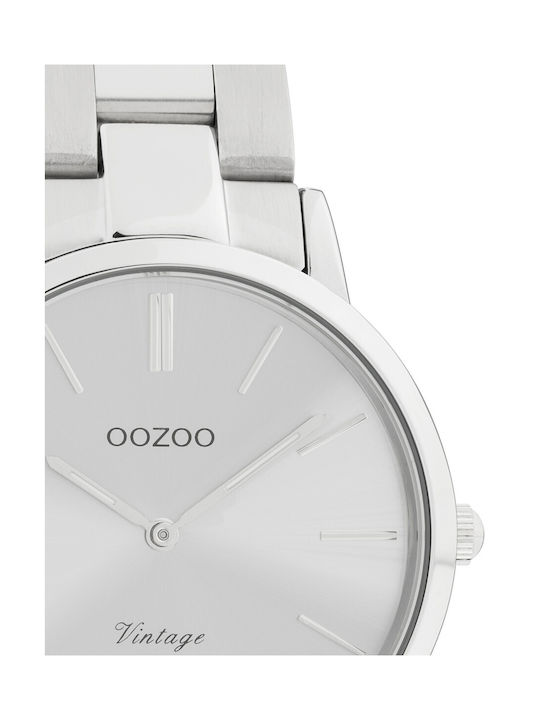 Oozoo Timepieces Vintage Uhr mit Silber Metallarmband