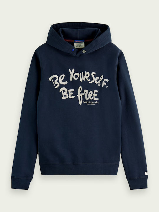 Felpa Sweatshirt with Hood Navy Blue