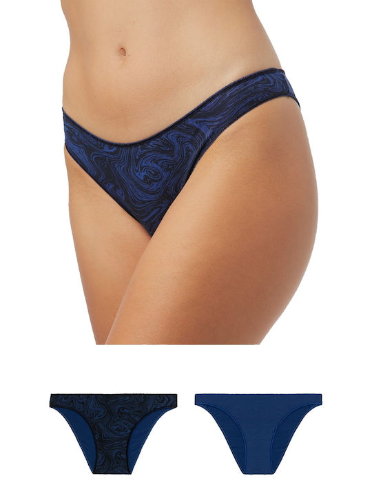 Women's Slip 2Pack Blue/Black