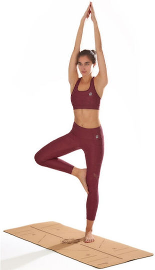 Admiral Στρώμα Γυμναστικής Yoga Καφέ με Ιμάντα Μεταφοράς (183x61x0.5cm)