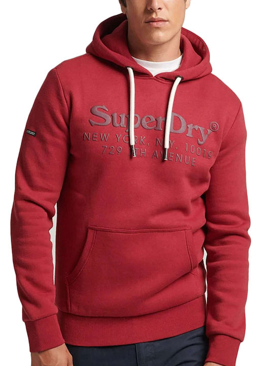 Sweatshirt with Hood Burgundy