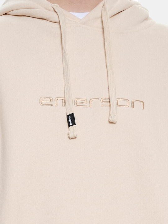 Sweatshirt with Hood Beige