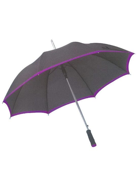 Next Αυτόματη Ομπρέλα Βροχής με Μπαστούνι Grey/Purple