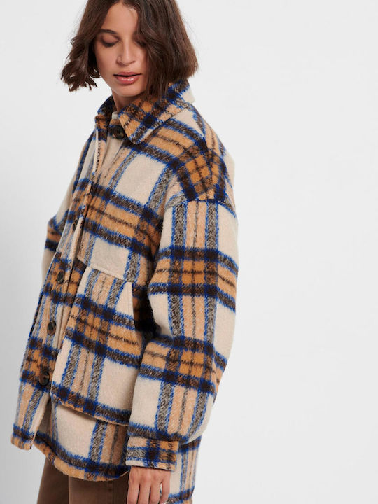 Women's Checked Overshirt Oversized