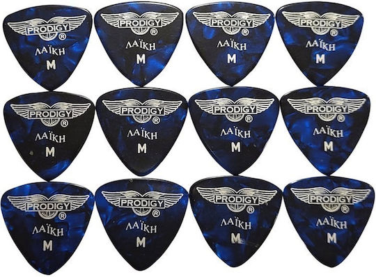 Prodigy Bouzouki Picks Folk Medium Navy Thickness 0.71mm Set 12pcs