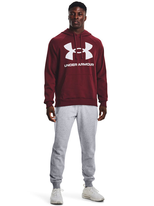 Rival Sweatshirt With Burgundy Hood