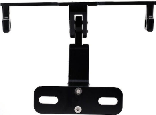 Foldable Motorcycle License Plate Holder DX-60 for Foldable License Plate Holder Universal Black