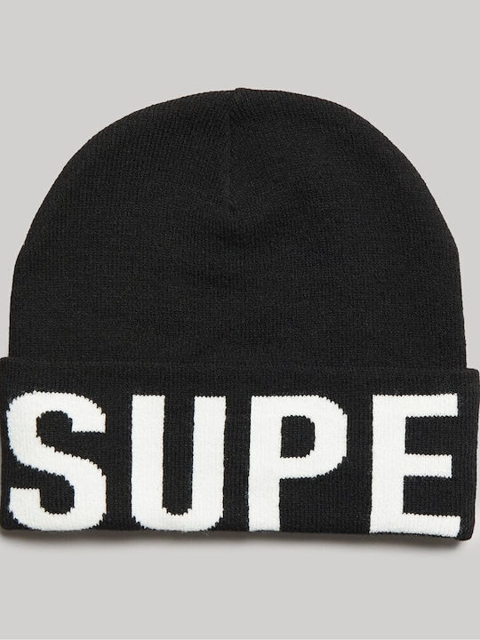 Superdry Mountain Knitted Beanie Cap Navy Blue