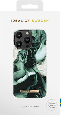 iDeal Of Sweden Fashion Umschlag Rückseite Silikon Golden Olive Marble (iPhone 14 Pro Max) IDFCAW21-I2267P-320