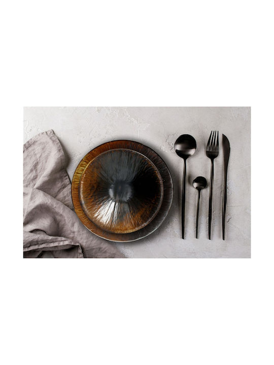 Tognana Rust Copper Plate Shallow made of Porcelain Brown with Diameter 29cm 6pcs