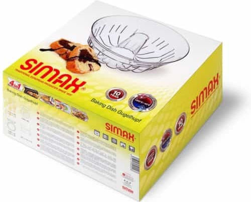 Simax Φόρμα Ζαχαροπλαστικής για Κέικ Στρογγυλή Γυάλινη 25x25x11.6εκ.