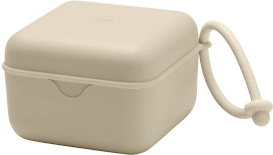Bibs Pacifier Case Made of Beige Plastic