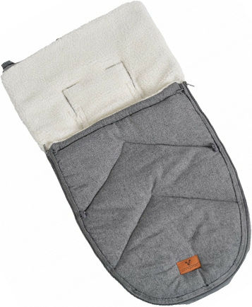 Cangaroo Luxe Universal Ποδόσακος Καροτσιού Γκρι με Fleece Επένδυση 80x42εκ.