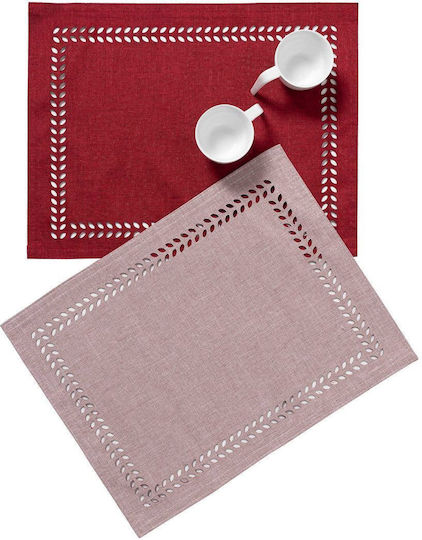 Silk Fashion BG18 Σουπλά Υφασμάτινο Red-Anthracite 45x35cm Silk Fashion BG18 Σουπλά Υφασμάτινο Red-Anthracite 45x35cm