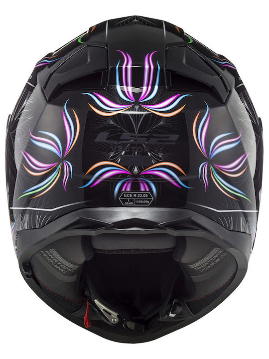 LS2 FF811 Vector II Tropical Black/White Motorcycle Helmet Full Face ECE 22.06 Weight 1500g with Pinlock